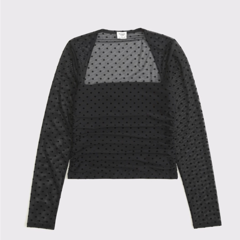 Abercrombie & Fitch  Sheer Polka Dot Women's Top - XS